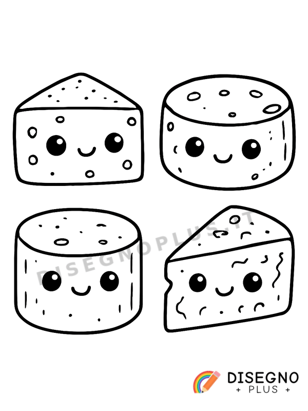 Disegno Formaggi stagionati da colorare