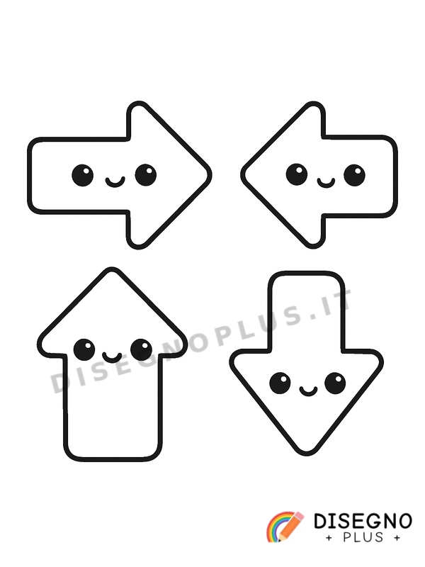 Disegno Frecce direzionali su cartelli stradali   da stampare e colorare