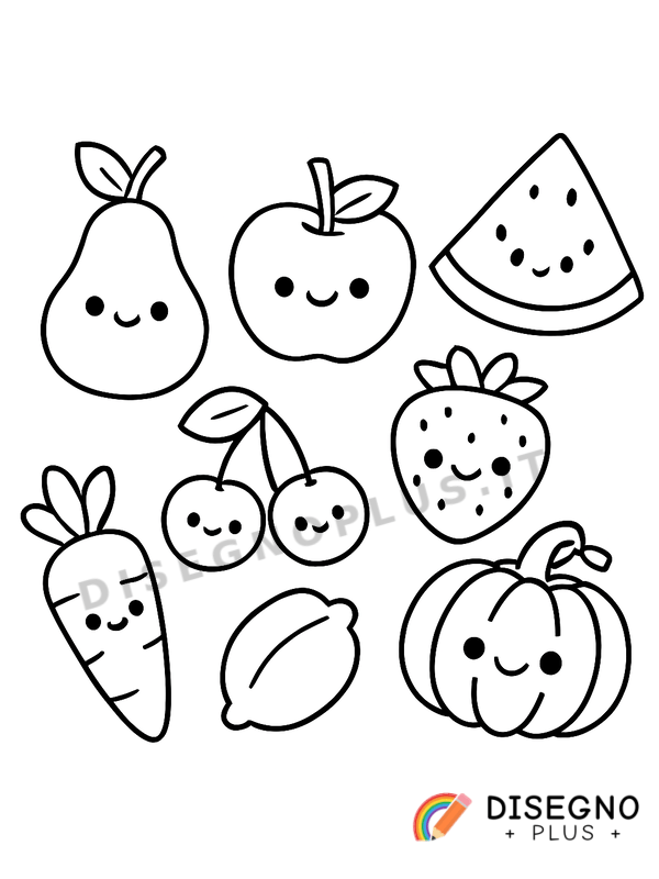 Disegno Frutti maturi da colorare