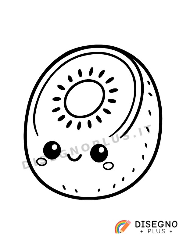 Disegno Frutto kiwi da colorare