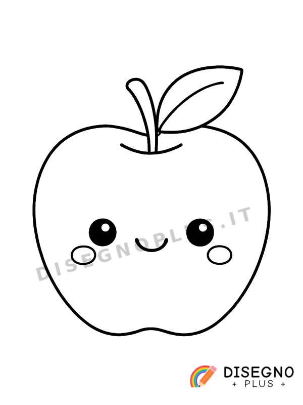 Disegno Frutto mela da colorare