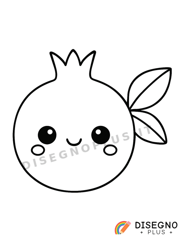 Disegno Frutto melograno da colorare