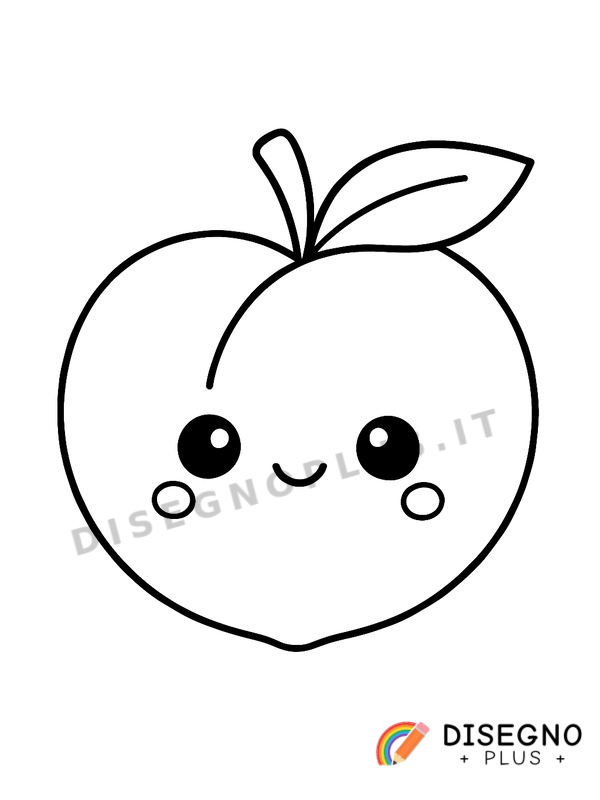 Disegno Frutto pesca da colorare