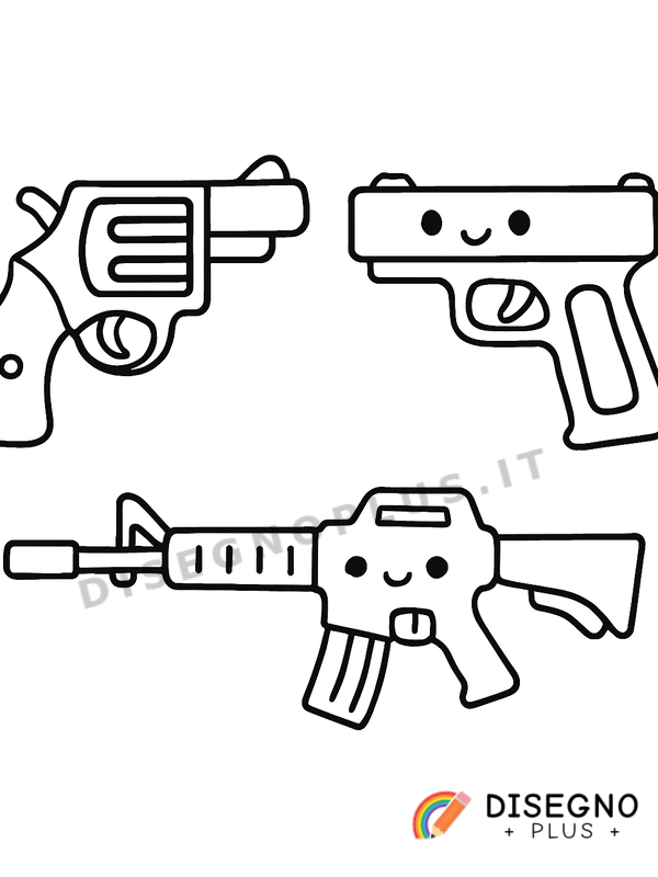 Disegno Fucili giocattolo da colorare