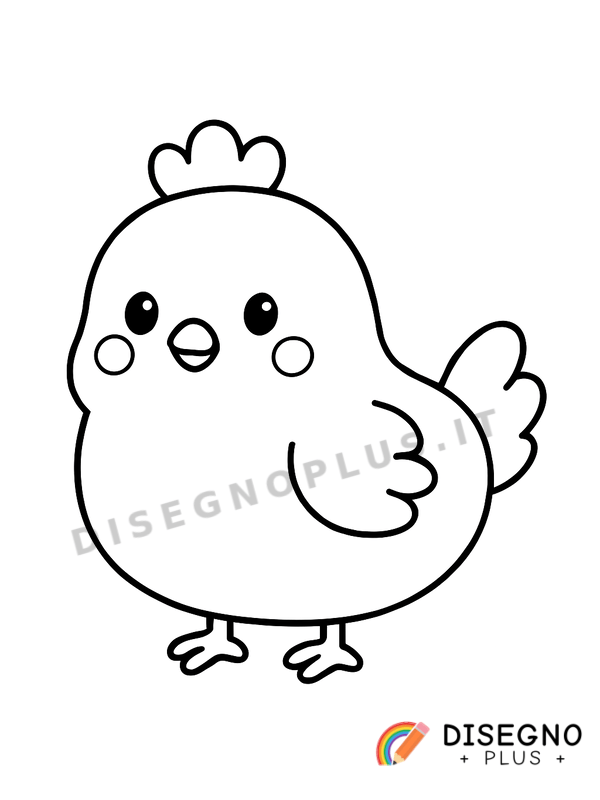 Disegno Gallina da colorare
