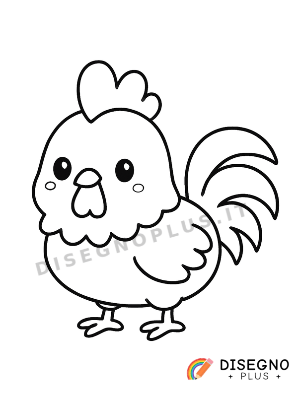 Disegno Gallo da colorare