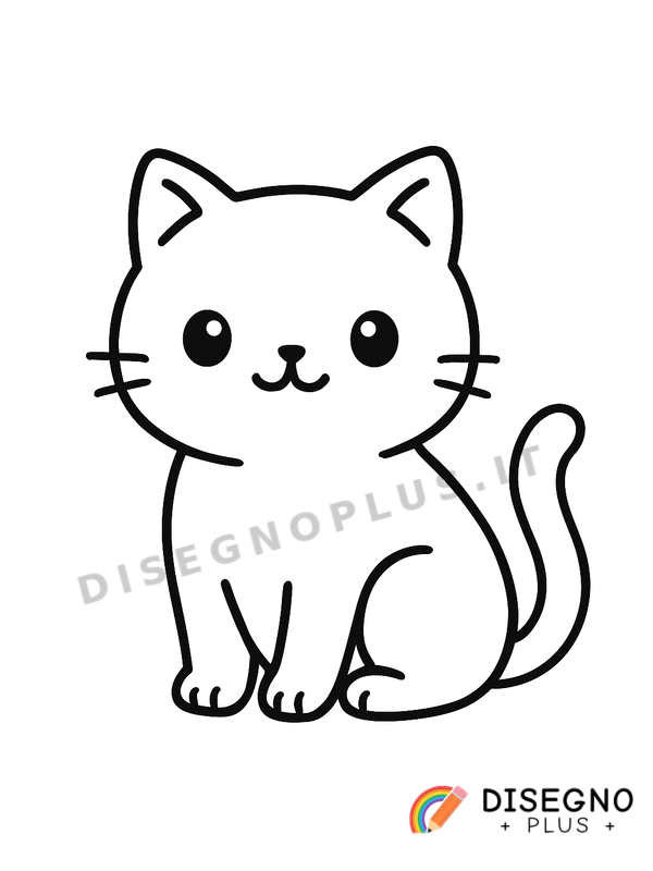 Disegno Gatto da colorare