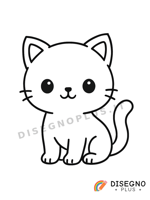 Disegno Gatto piccolo da colorare
