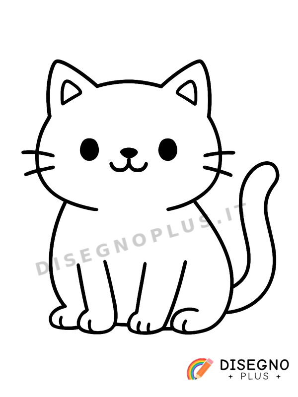 Disegno Gattone da colorare