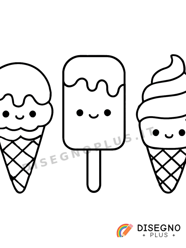Disegno Gelati al cioccolato da colorare