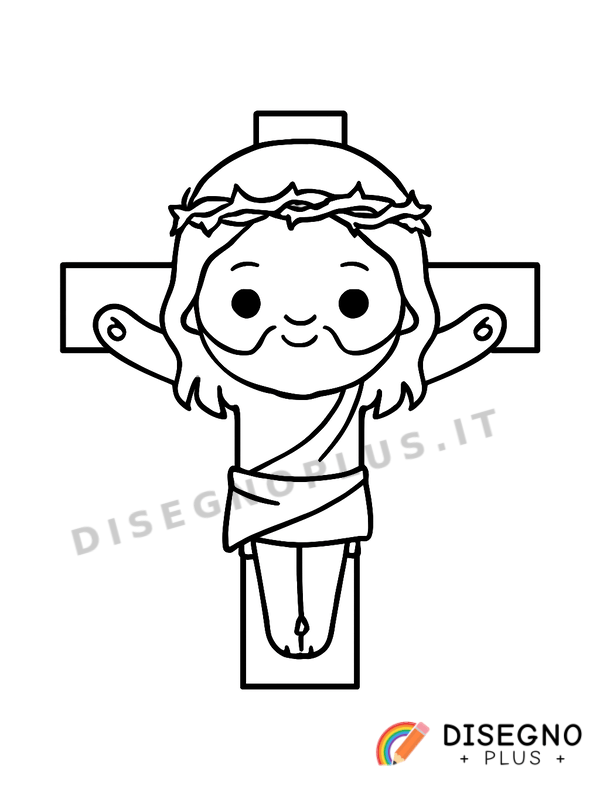 Disegno Gesù crocifisso da colorare