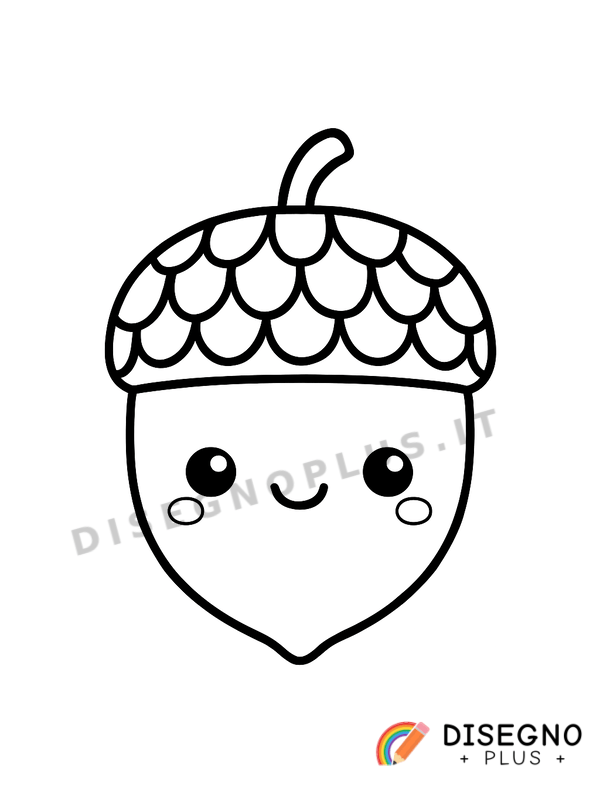 Disegno Ghianda da colorare