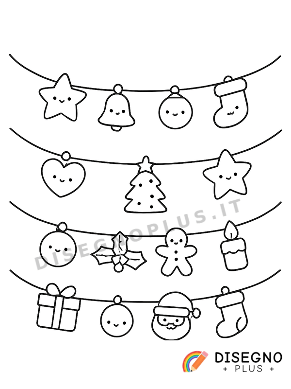 Disegno Ghirlande decorative da colorare