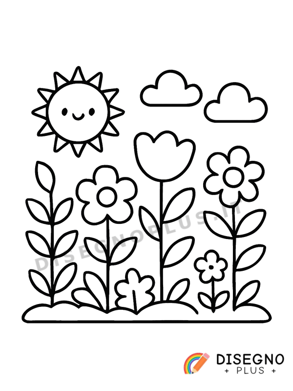 Disegno Giardino da colorare