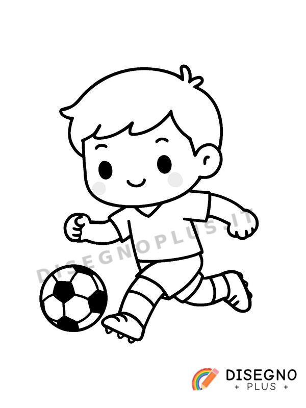 Disegno Giocatore di calcio con maglia colorata   da stampare e colorare