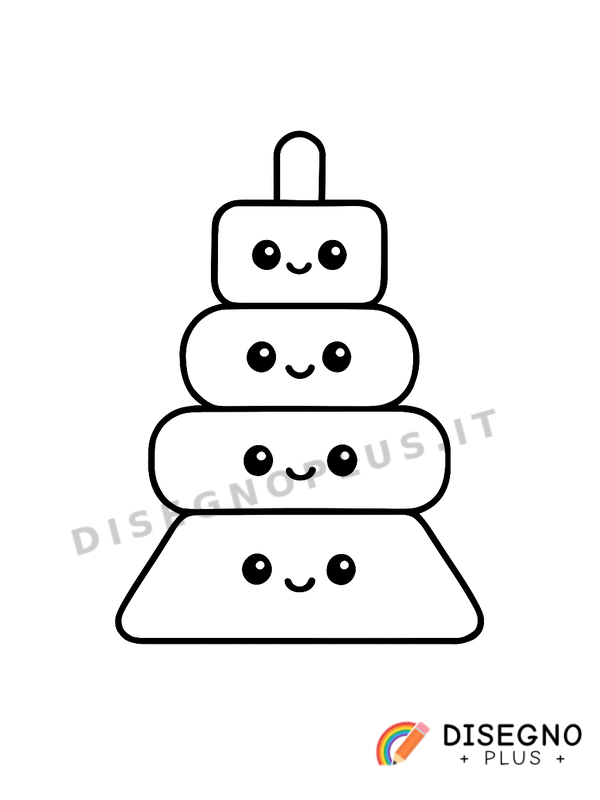 Disegno Gioco a incastro con forme   da stampare e colorare