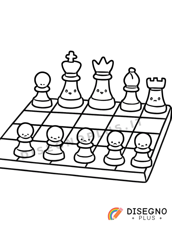 Disegno Gioco degli scacchi da colorare