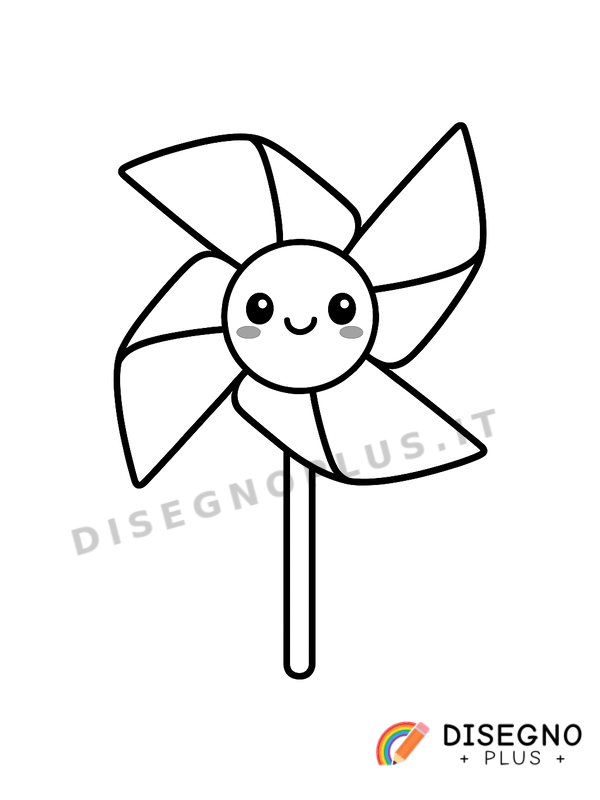 Disegno Girandole colorate da colorare