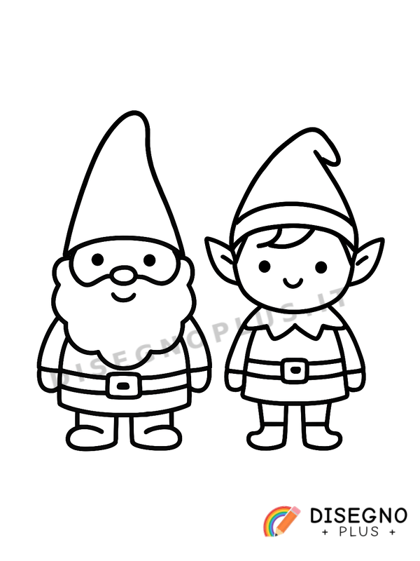 Disegno Gnomo e folletto da colorare