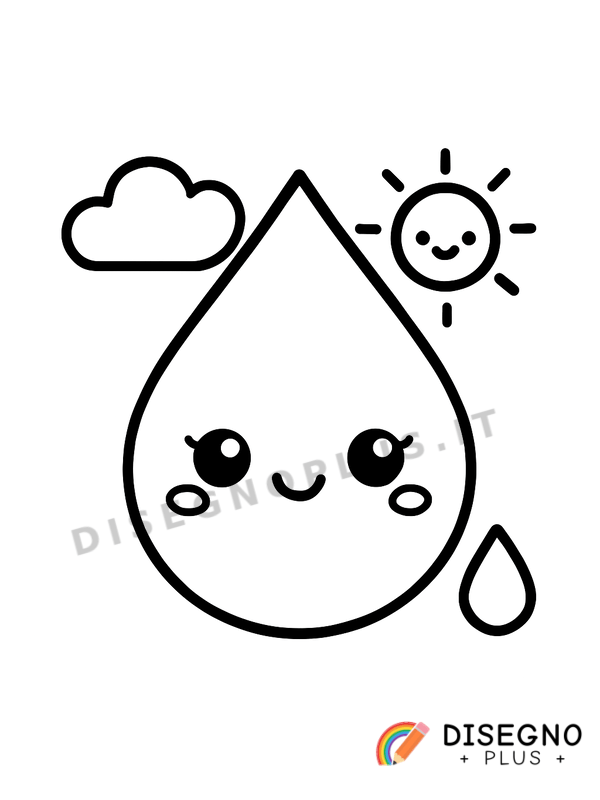 Disegno Goccia d’acqua su una ragnatela   da stampare e colorare