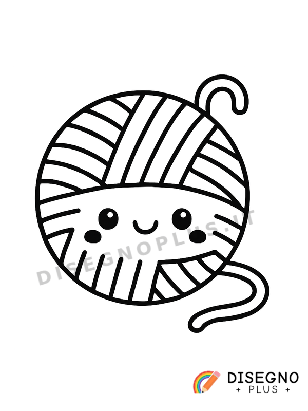 Disegno Gomitolo di lana da colorare