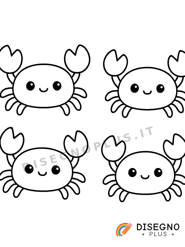 Disegno Granchi rossi da colorare