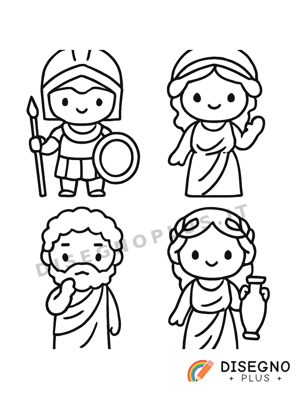 Disegno Greci antichi da colorare