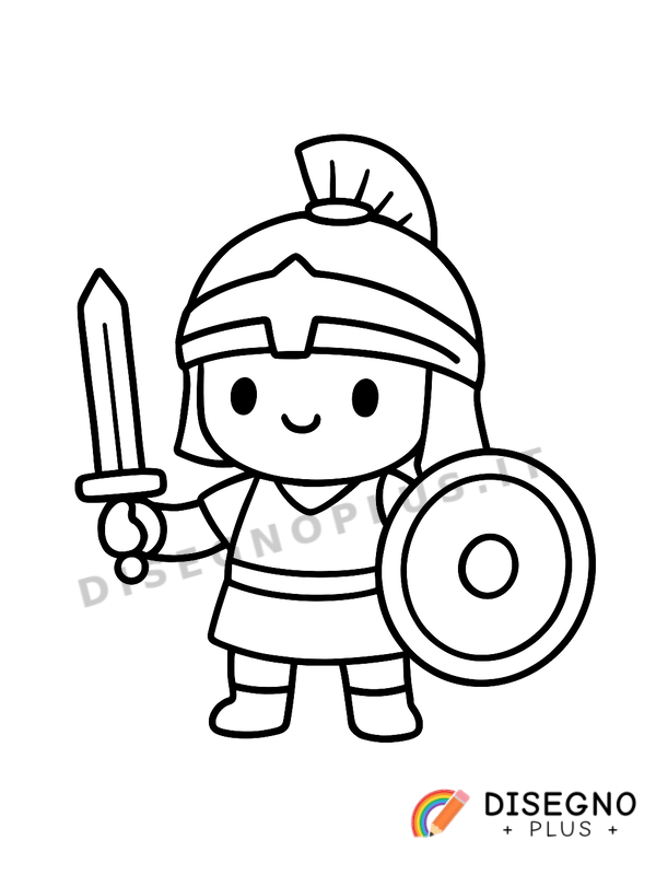 Disegno Guerriero da colorare