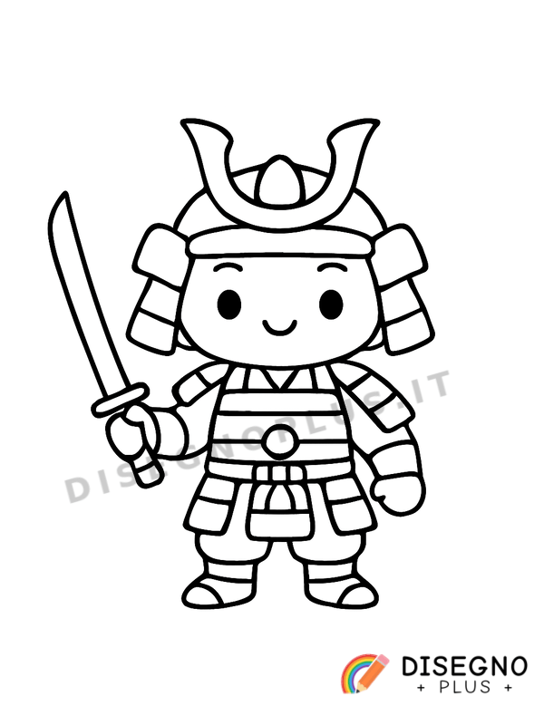Disegno Guerriero giapponese da colorare
