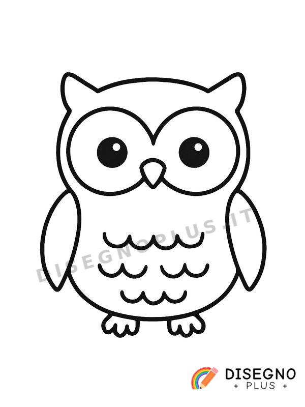 Disegno Gufo da colorare