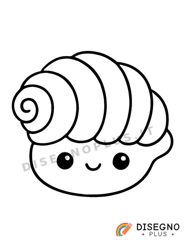 Disegno Guscio marino a spirale sulla sabbia   da stampare e colorare