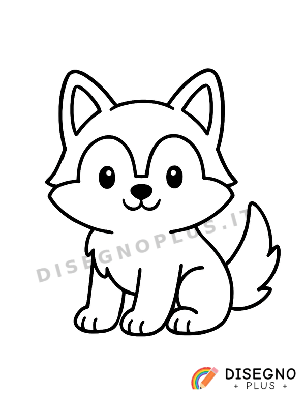 Disegno Husky da colorare