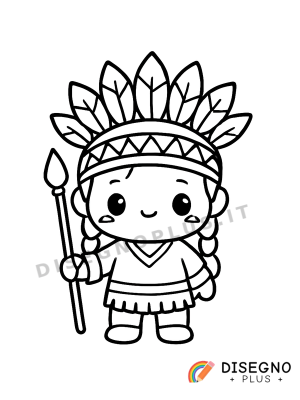 Disegno Indiano da colorare