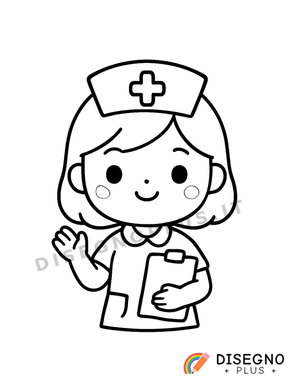Disegno Infermiera da colorare