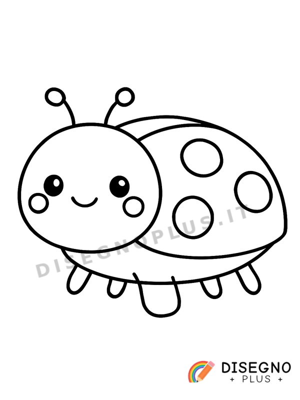 Disegno Insetto coccinella da colorare
