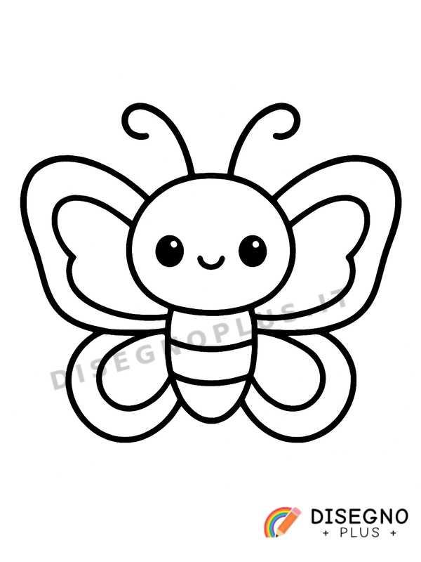 Disegno Insetto farfalla da colorare