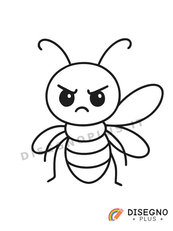 Disegno Insetto fastidioso che ronza intorno ai fiori   da stampare e colorare