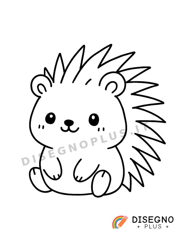 Disegno Istrice da colorare