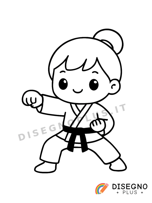 Disegno Karateka da colorare
