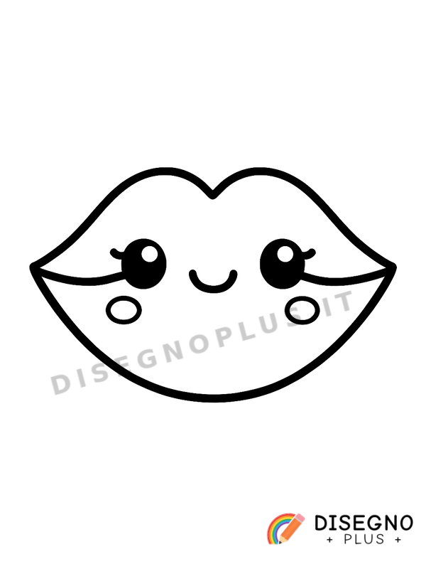 Disegno Labbro superiore con piega naturale   da stampare e colorare