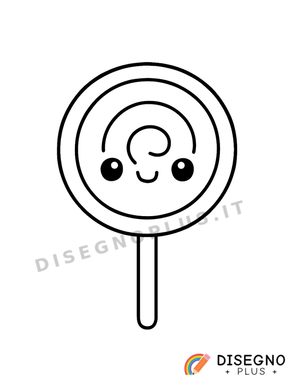 Disegno Lecca lecca a spirale colorato   da stampare e colorare