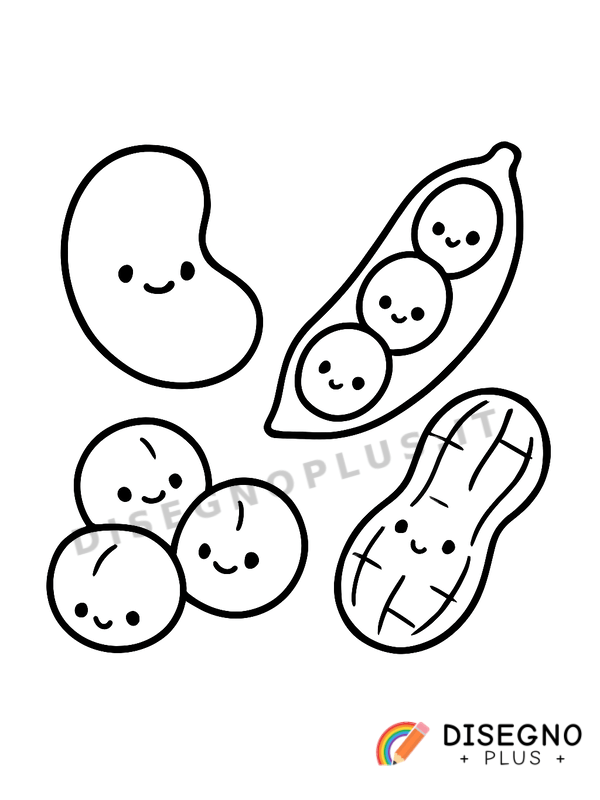 Disegno Legumi secchi da colorare