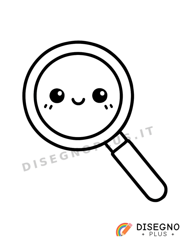 Disegno Lente di ingrandimento da colorare