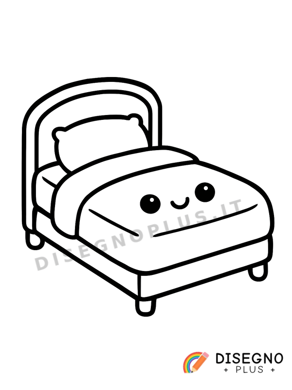 Disegno Letto per dormire comodo   da stampare e colorare