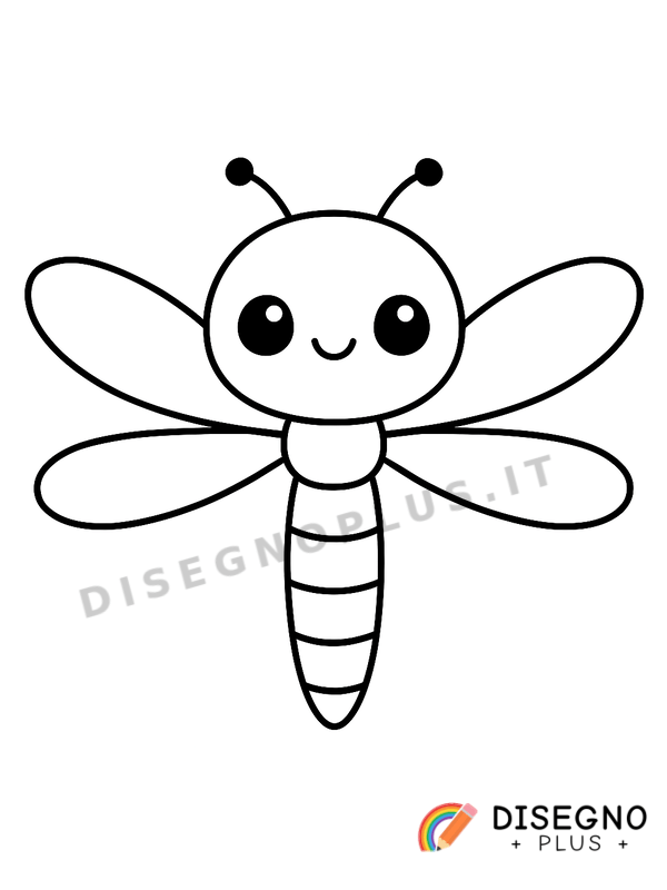 Disegno Libellula da colorare