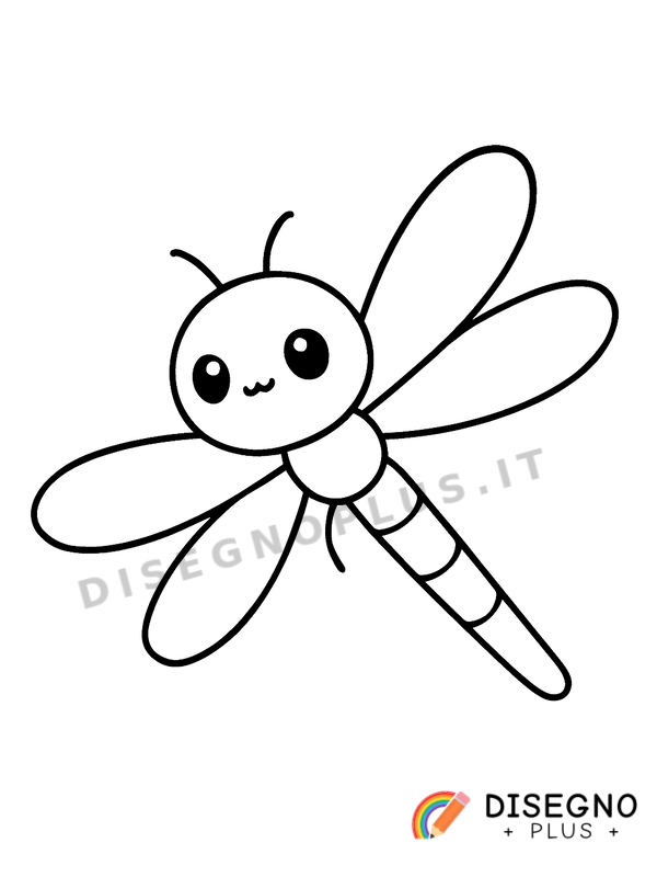 Disegno Libellule in volo radente sopra l’acqua chiara   da stampare e colorare