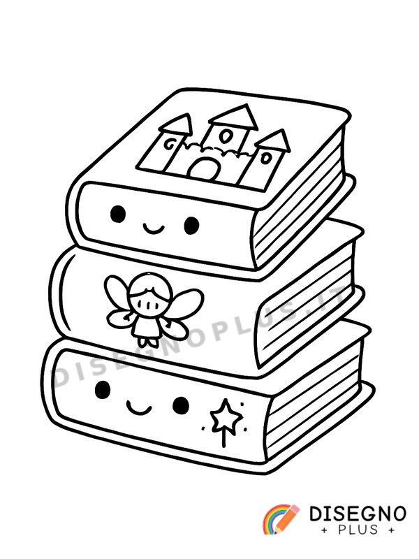 Disegno Libri di fiabe da colorare