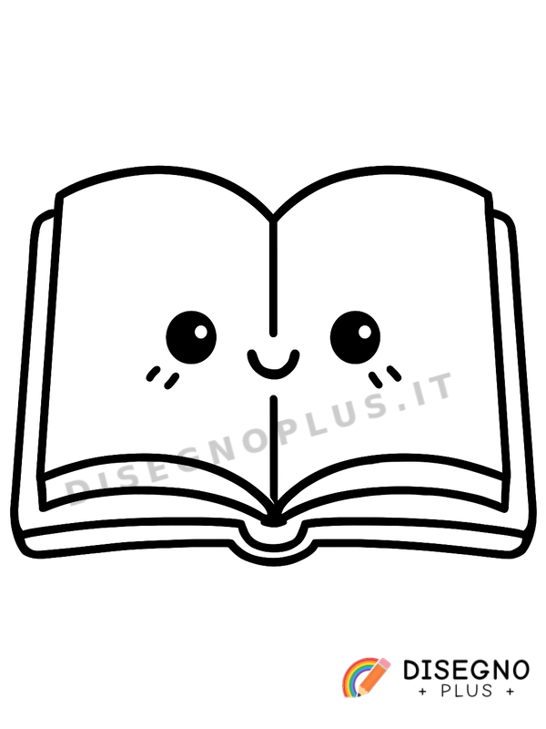 Disegno Libro aperto da colorare