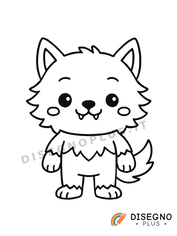 Disegno Licantropo con pelo folto e occhi gialli   da stampare e colorare
