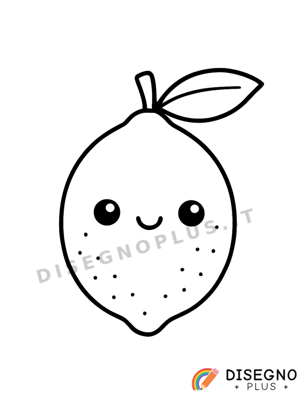 Disegno Limone con buccia rugosa e succo   da stampare e colorare